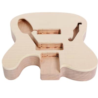 Telecaster Style Electric Guitar Body Semi Hollow, Mahogany Wood image 3
