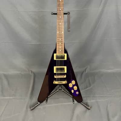 Galveston Electric Guitar Purple Transparent Lucite Acrylic with Case image 2