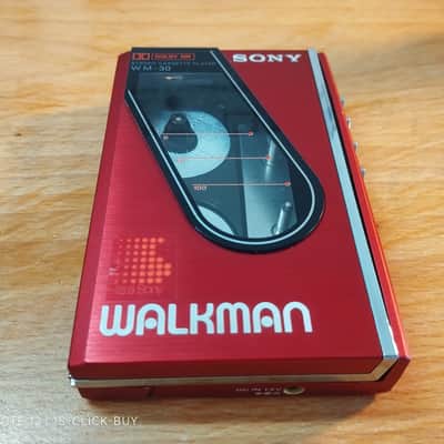 Sony WM 30 1984 - Sony Walkman Cassette player WM 30 red working image 3