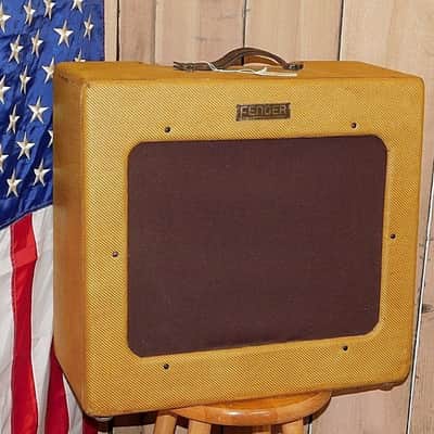 Vintage 1951 Fender Bassman Tweed 1x15 T.V. Front Panel 90% image 2