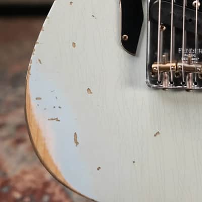 Fender Custom Shop 1970s Tele Custom Heavy Relic, Quartersawn Maple Fingerboard Electric Guitar - Super Faded Aged Sonic Blue with Hardshell Case image 13
