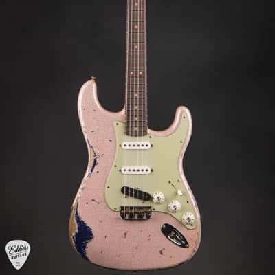 Fender Custom Shop Limited Edition Hotshot Stratocaster Heavy Relic - Aged Shell Pink Sparkle over Aged Purple Sparkle/Fender Custom Shop Event Instrument image 3