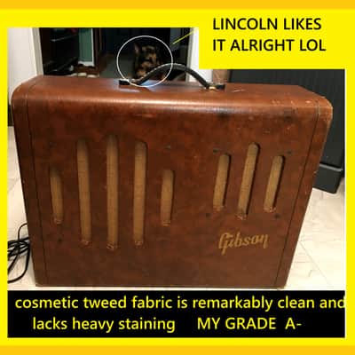 GIBSON GUITAR AMPLIFIER GA-50T SERVICED ORIGINAL PARTS FIRST MADE 1948 COSMETIC SHAPE A- GREAT SOUNDING HIGHLY DESIRABLE IN THIS CONDITION image 1