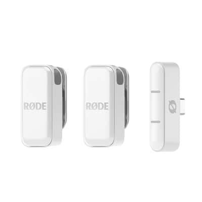 RODE Wireless Micro (USB-C) Ultra Compact Dual Microphone Kit - White (WIMICROC) image 2
