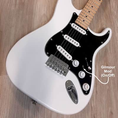 2025 Elite ® Strat Pro Style Guitar " Classic White & Black " , Gilmour mod & Pickups® w/ Z-Mules image 2