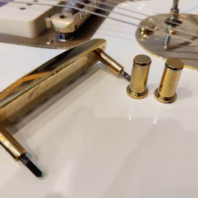 Gold Fender Squier Jaguar/Jazzmaster/Mustang Bridge 52mm String Spacing with Thimbles & Loctite Applied image 4