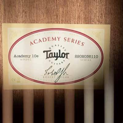 Taylor Academy 10e Dreadnought Acoustic/Electric Guitar with Gig Bag image 16