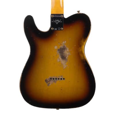 Used Fender Custom Shop 1961 Telecaster Heavy Relic - Faded Bleached 3-Color Sunburst image 3