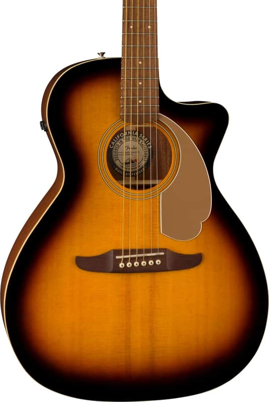 Fender Newporter Player Grand Auditorium Acoustic-Electric Guitar, Solid Spruce Top, Sunburst image 1