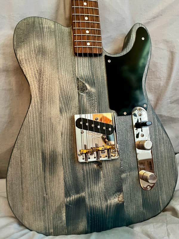 Partscaster Telecaster (Pinecaster) 2026 - Nitrocellulose Blue image 1
