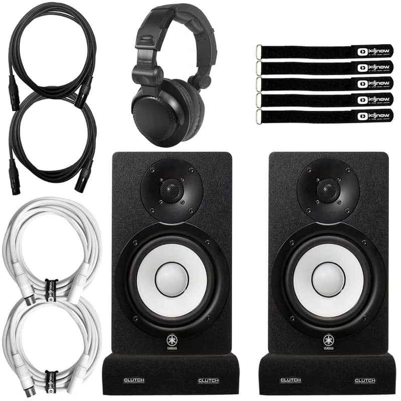 Yamaha HS5 5" Powered Studio Recording Monitor Speakers Pair+Headphones+Cables image 1