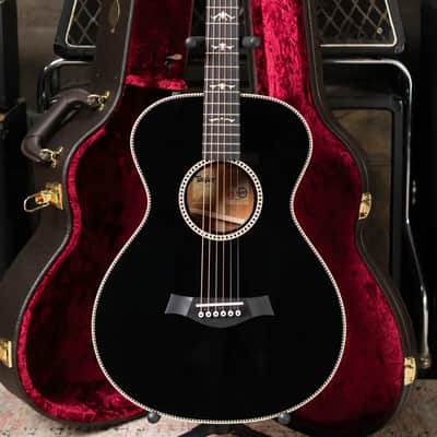 Taylor Custom Shop 2024 Grand Concert 12-Fret Acoustic/Electric - Black Top Mahogany/Mahogany with Hardshell Case image 21