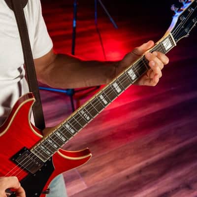 Washburn SH35TR Wing Series Semi Hollow Electric Guitar w/Gigbag, Trans Red image 8