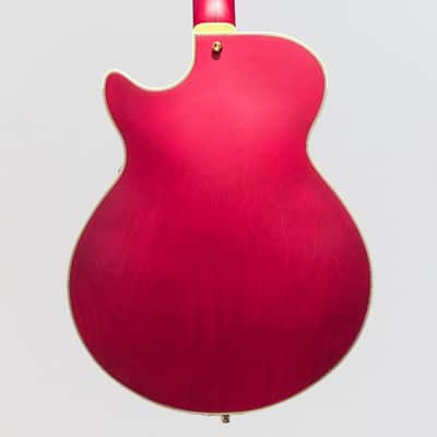D'Angelico Deluxe Bob Weir SS 3 Semi-Hollow Electric Guitar - Satin Trans Wine image 4