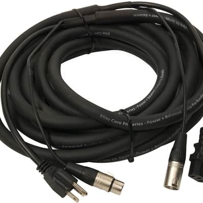 Elite Core PA50 Powered Speaker Cable XLR+AC  - 50 ft Snake cable with XLR image 1