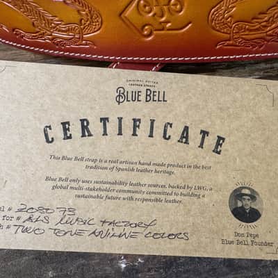 Blue Bell Straps ARTISAN ZOZO 73 Two Tone Aniline Colors Custom Shop for Al’s Music Factory image 11