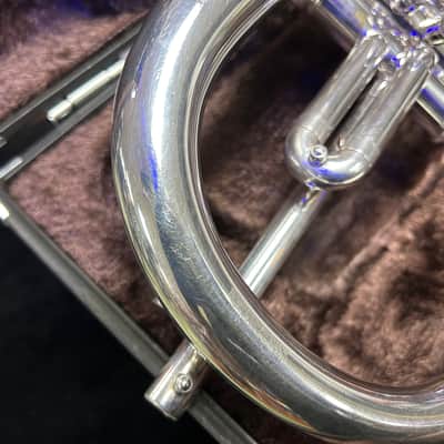 YAMAHA YFH-2310S Standard Flugelhorn; key of Bb; .445" bore; 6" yellow-brass bell Silverplated image 8