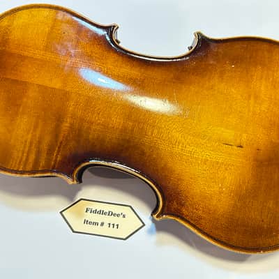 Vintage 4/4 adult violin 1913-1920 - original finish - labeled image 11