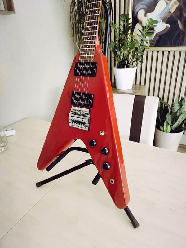 1984 Gibson Flying V XPL - Ferrari Red - 100% Original - 2x Tim Shaw Pickups - OHSC