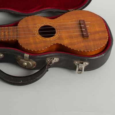 Kumalae  Style 5 Soprano Ukulele,  c. 1920, original black hard shell case. image 12