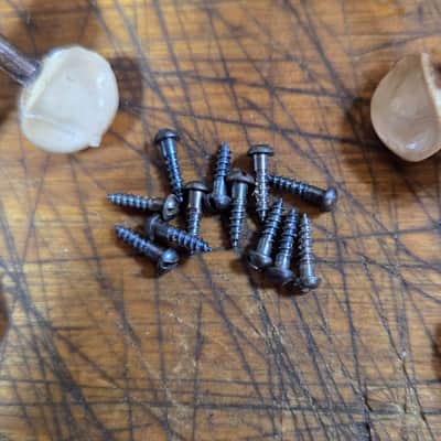 Vintage RARE 1938 Patent Applied For Kluson Open Back Covered Martin Gibson Epiphone Harmony Guitar 3x3 Tuner Set Luthier Parts Original Installation Screws image 6