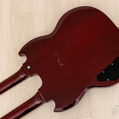 1990s Burny RSG-140 Vintage Double Neck SG, 6 & 12 String Guitar Cherry w/ Case & Tags, Japan image 15