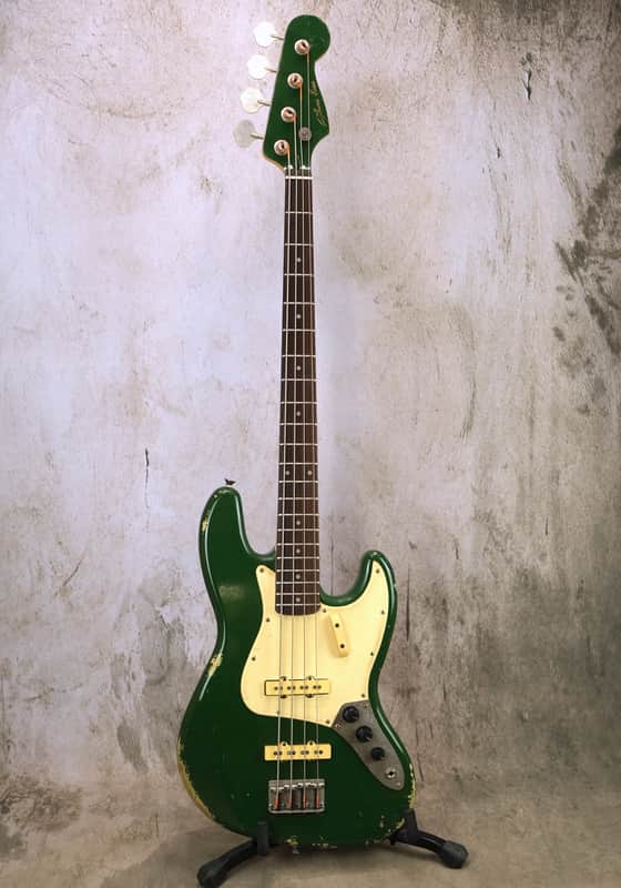 Luthier Made Jazz Bass 2023 - Aged British Racing Green image 1