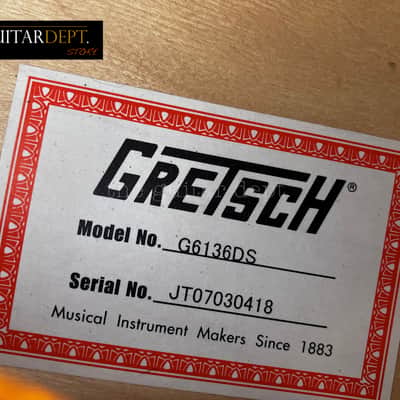 ♚TIMEWARP♚07 GRETSCH G-6136 DS WHITE FALCON♚Dynasonics♚Mother Pearl BLOCKS♚2.75" Body Depth ! image 16