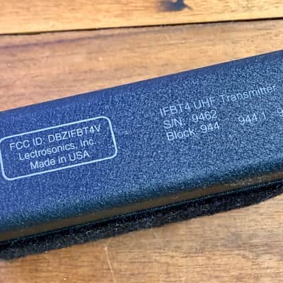 Lectrosonics IFBT4 IFB Transmitter - Block 944 (944.1-951.9 MHz) - Frequency Agile, Made in USA image 4