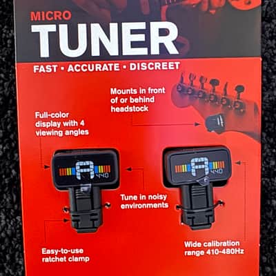 D'Addario PW-CT-12 Planet Waves Micro Headstock Tuner 2011 - 2020 - Black image 1