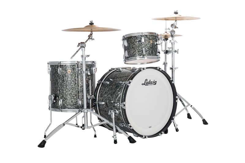 Ludwig Classic Maple Fab 3pc Shell Pack Limited Edition-Black Pearl image 1