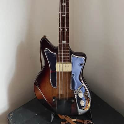 Vintage early 1960 Guyatone Hoshino Star Logo Bass Tobacco Burst Short Scale #1950 4 String Japan (MIJ) image 2