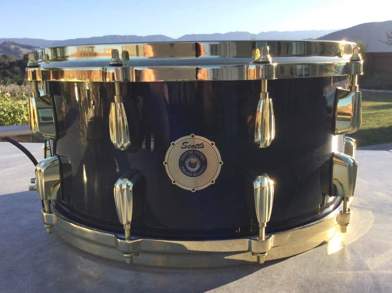 Scott’s Custom Drums 7”x14” maple single ply steambent snare drum “Slingerland radio king tribute” 2025 - Ebony stain lacquer image 1