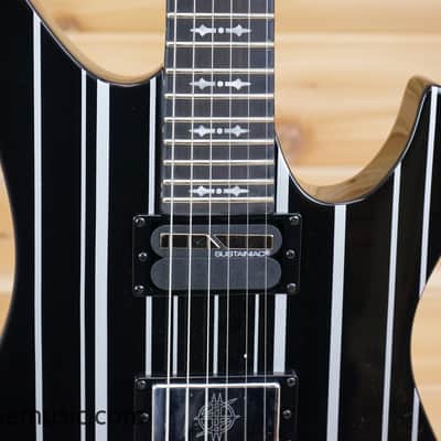 Schecter Synyster Gates Signature Synyster Custom-S - Black with Silver Pinstripes image 4