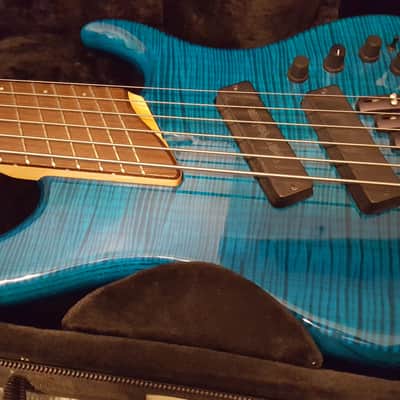 Dingwall Zebra-1 6 String Electric Bass Sheldon Dingwall 2002 - Whalepool Blue image 10