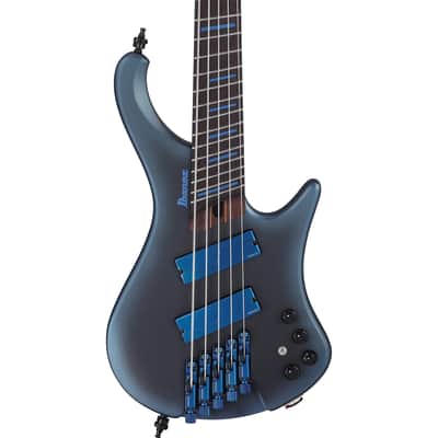 Ibanez EHB5MSBSP EHB Ergonomic Headless Multi-Scale 5-String Bass w/ Fishman Fluence Pickups & Gig Bag - Midnight Arctic Ocean Matte image 1