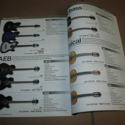 very lightly handed, near A+ genuine Ibanez 2013 Full Line Catalog (114 total pages) + a one page Amendments sheet (states "For Authorized Dealers Only") Color Pictures and B & W Text, Thin Quality Paper, Semi-Gloss Sheen, CATALOG - L: 11" x W: 8 & 1/4" image 19