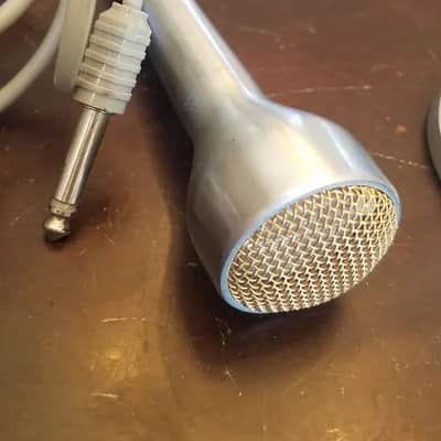 Sonotone CM-11 Space-age Ceramic Hi-Z Mic with stand 1960s Brushed Stainless image 2