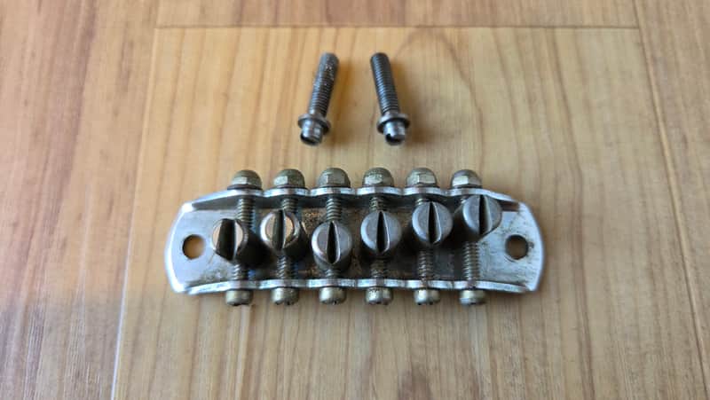 Vintage 1960's Mosrite Electric Guitar Bridge w/ Studs! Rare, Original Parts! image 1