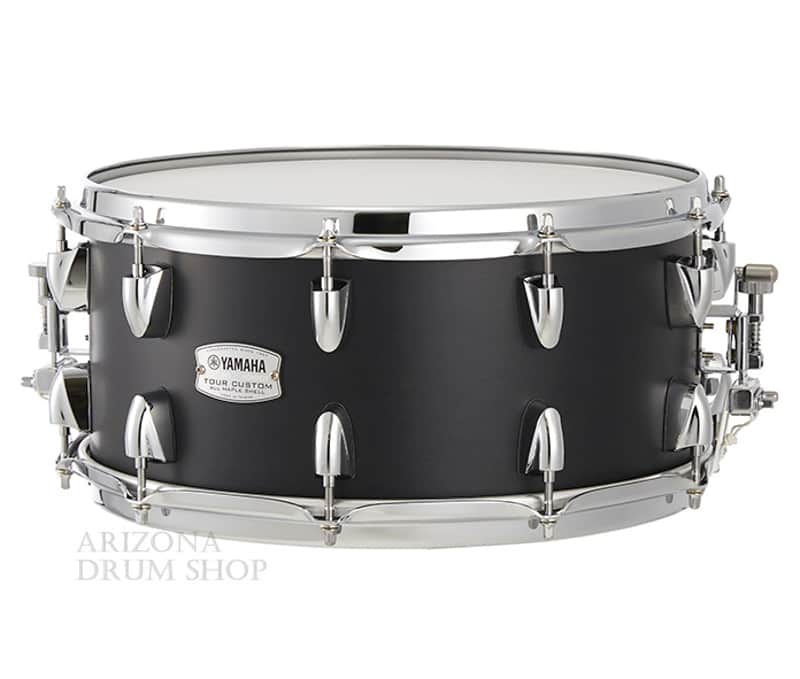 Yamaha Tour Custom Maple 14 x 6.5 Snare Drum TMS1465LCS  Black Licorice Satin - In Stock image 1