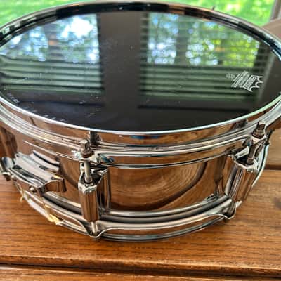 Vintage ROGERS 5"X14" Dyna-Sonic Snare Drum 1969-75 COB (Chrome over Brass) Fullerton image 4