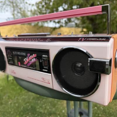 Sanyo MR-U4SR(P) Rare Vintage Portable Cassette Boombox Warranty Tested Serviced image 16