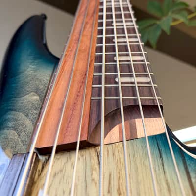 Ibanez SRAS7-CBS Bass Workshop Hybrid Fretless Soundgear 2023 - Present - Cosmic Blue Starburst image 6