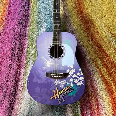 Washburn 3/4 sized Hannah Montana acoustic guitar purple image 1