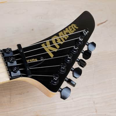Kramer Baretta Custom Graphics "Danger Zone" EVH D-Tuna 2021 Danger Zone Warning Tape on White Red w/ Bag image 7