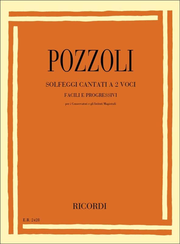 LIBRO Solfeggi Cantati A 2 Voci, Facili E Progressivi Di Ettore Pozzoli image 1
