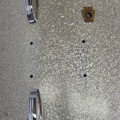 Used Vintage Ludwig 2pc Drum Set Silver Sparkle - Good image 6