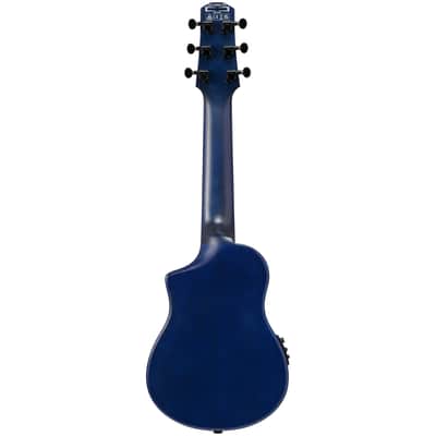 Ibanez AUP10FMNE Tenor Ukulele (with Gig Bag), Transparent Blue Sunburst image 3