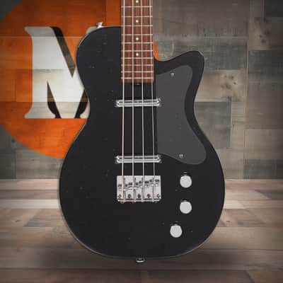 Silvertone Short Scale Bass Lipstick Pickups  24 Fret - Black Silver Flake (1444BSF) image 1