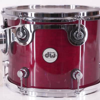 DW Design Series 12" x 9" Rack Tom – Cherry Stain Gloss – With Mount – Excellent image 2